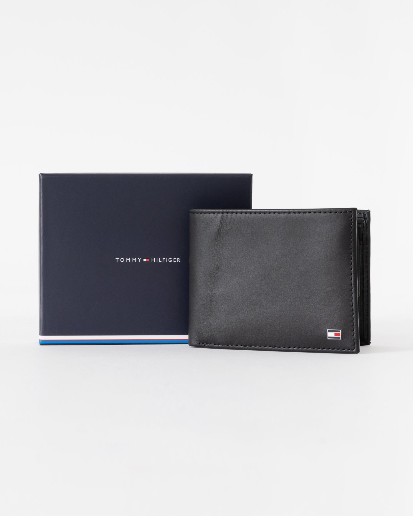 Tommy Hilfiger Eton Mens Card Holder And Coin Pocket - Black | CHO | Designer Mens Wallets & Purses