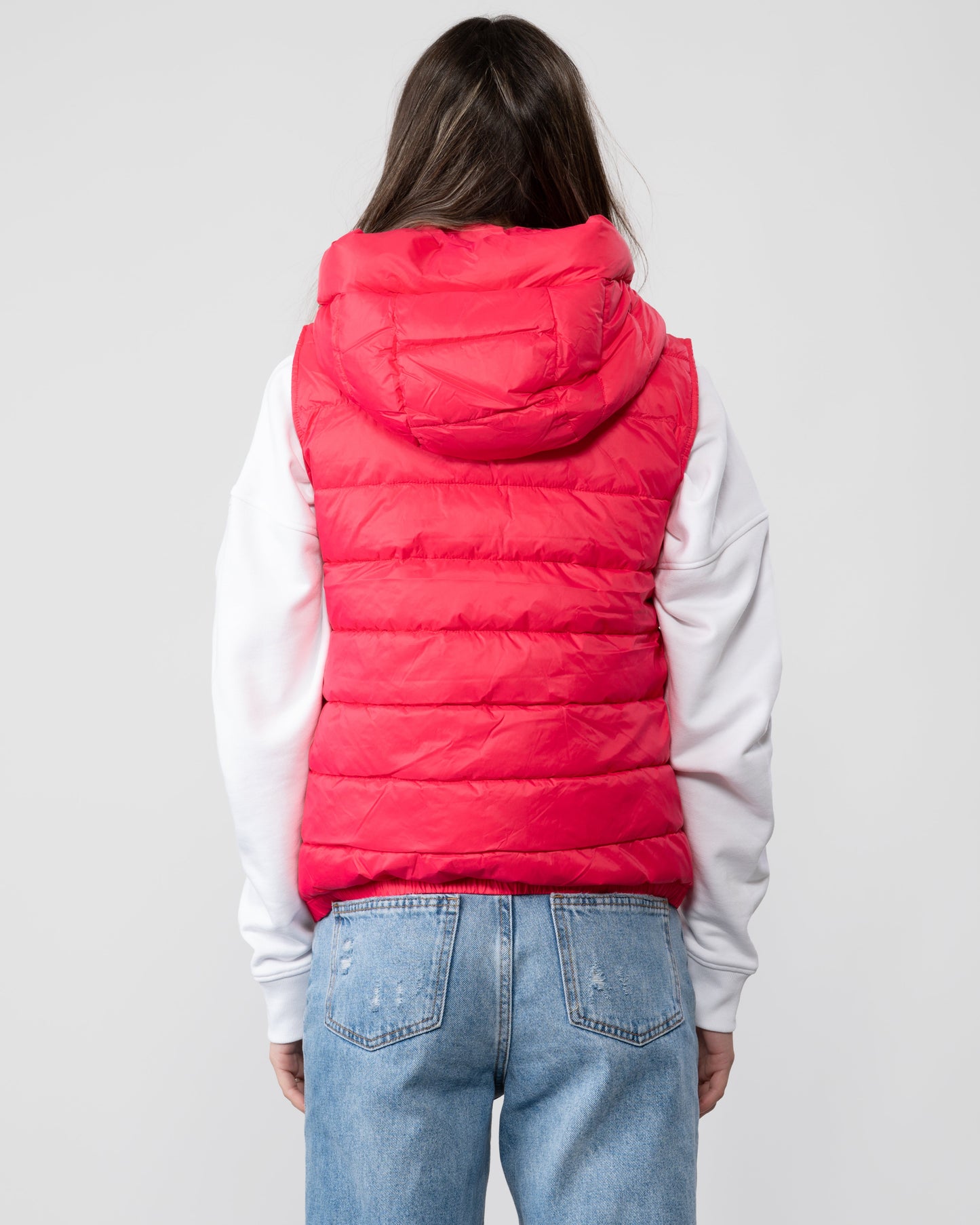 Tommy Hilfiger Lightweight Padded Womens Hooded Vest - Pink Splendor