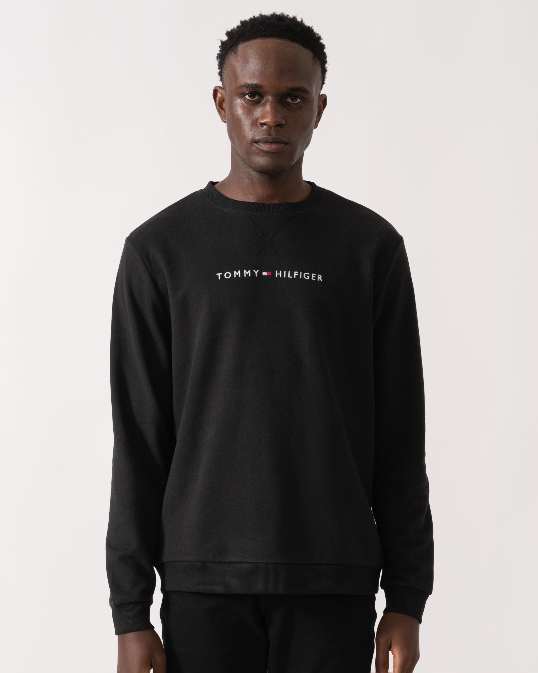 Tommy Hilfiger Long Sleeve Mens Track Top - Black – CHO