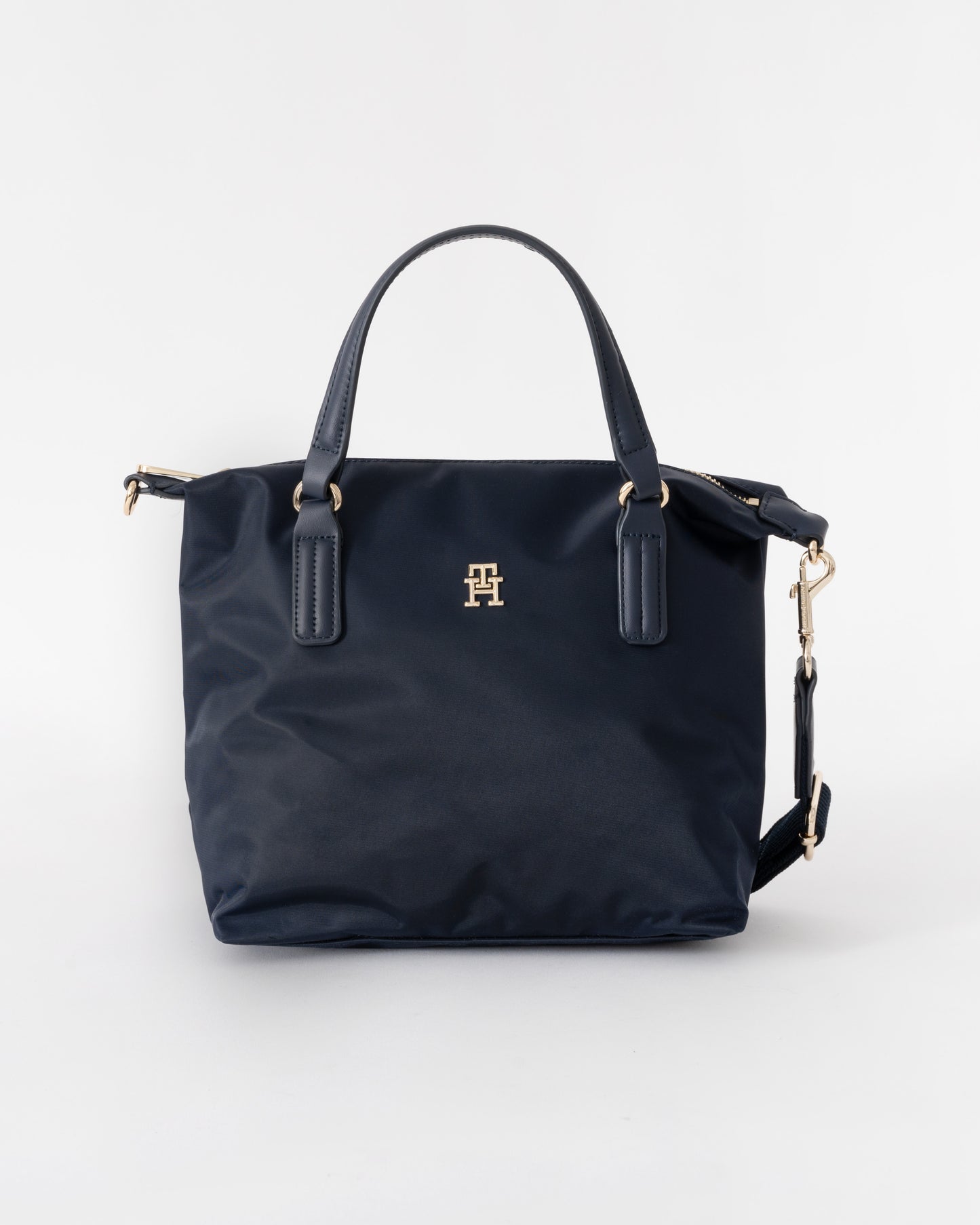 Tommy Hilfiger Poppy TH Womens Small Tote Bag - Space Blue | CHO | Designer Womens Tote Bags