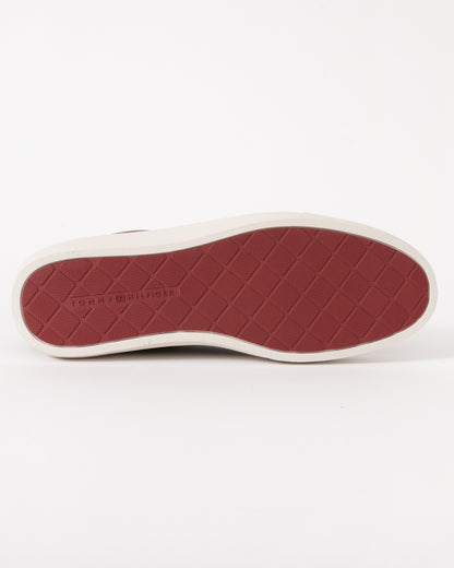 Tommy Hilfiger Premium Dress Full-Grain Leather Mens Cupsole Trainers - Winter Cognac