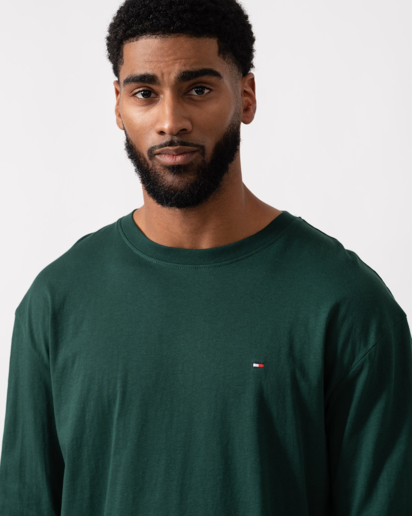 Tommy Hilfiger Relaxed Flannel Print Long Sleeve Mens Pyjama Set Top detail