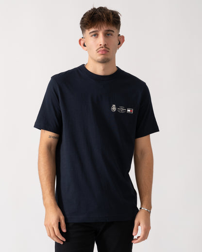 Tommy Hilfiger Small Crest Outline Mens T-Shirt - Desert Sky