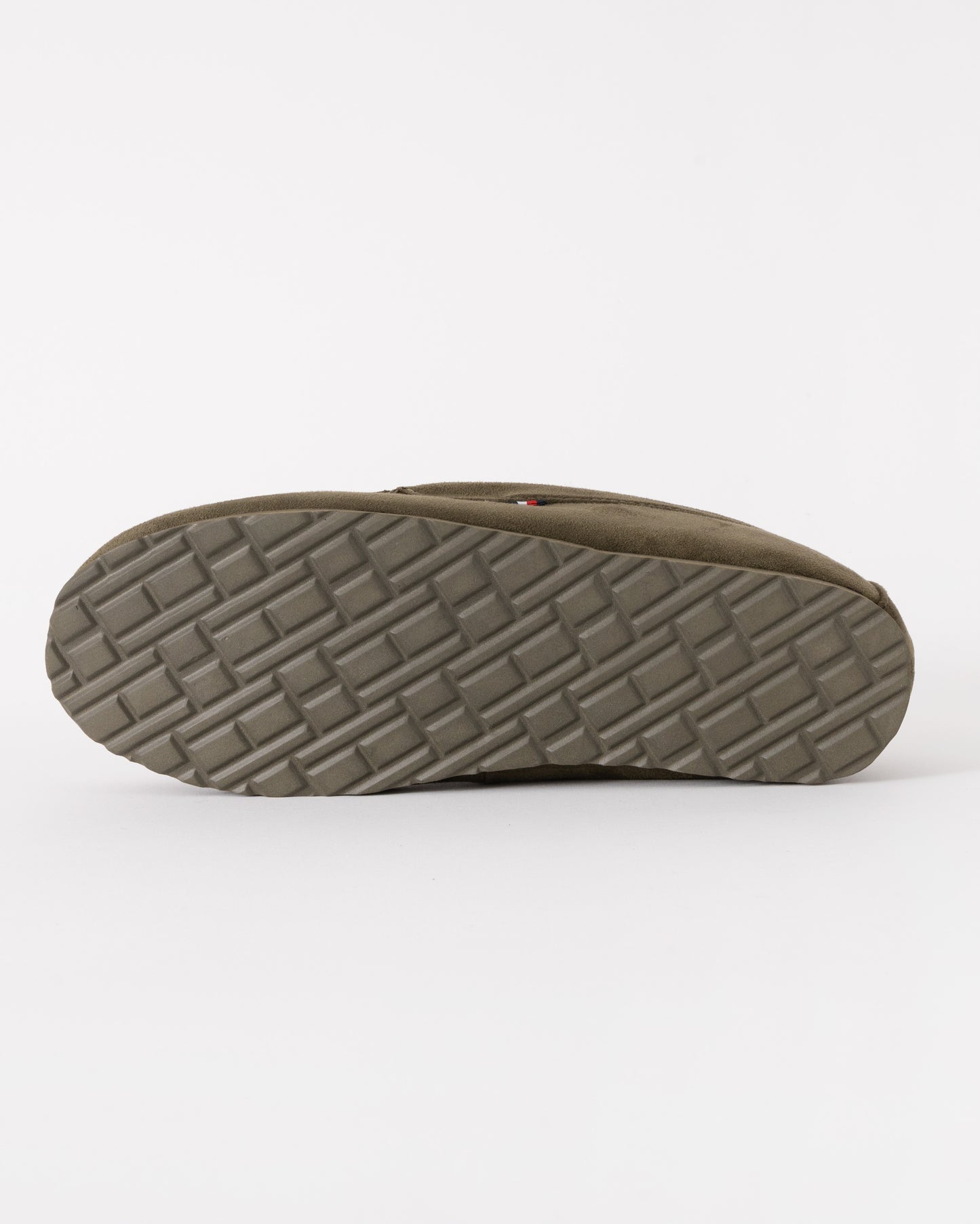 Tommy Hilfiger Suede Hilfiger Mens Driver House Shoes - Army Green