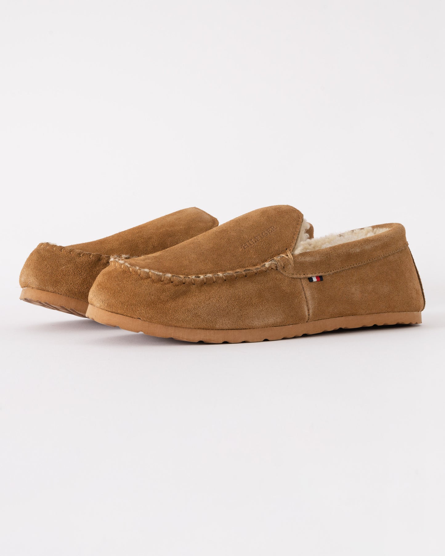 Tommy Hilfiger Suede Shirling Hilfiger Mens House Slippers - Sahara