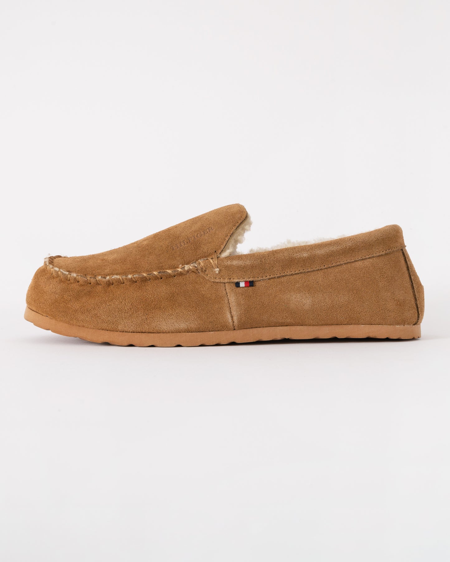 Tommy Hilfiger Suede Shirling Hilfiger Mens House Slippers - Sahara