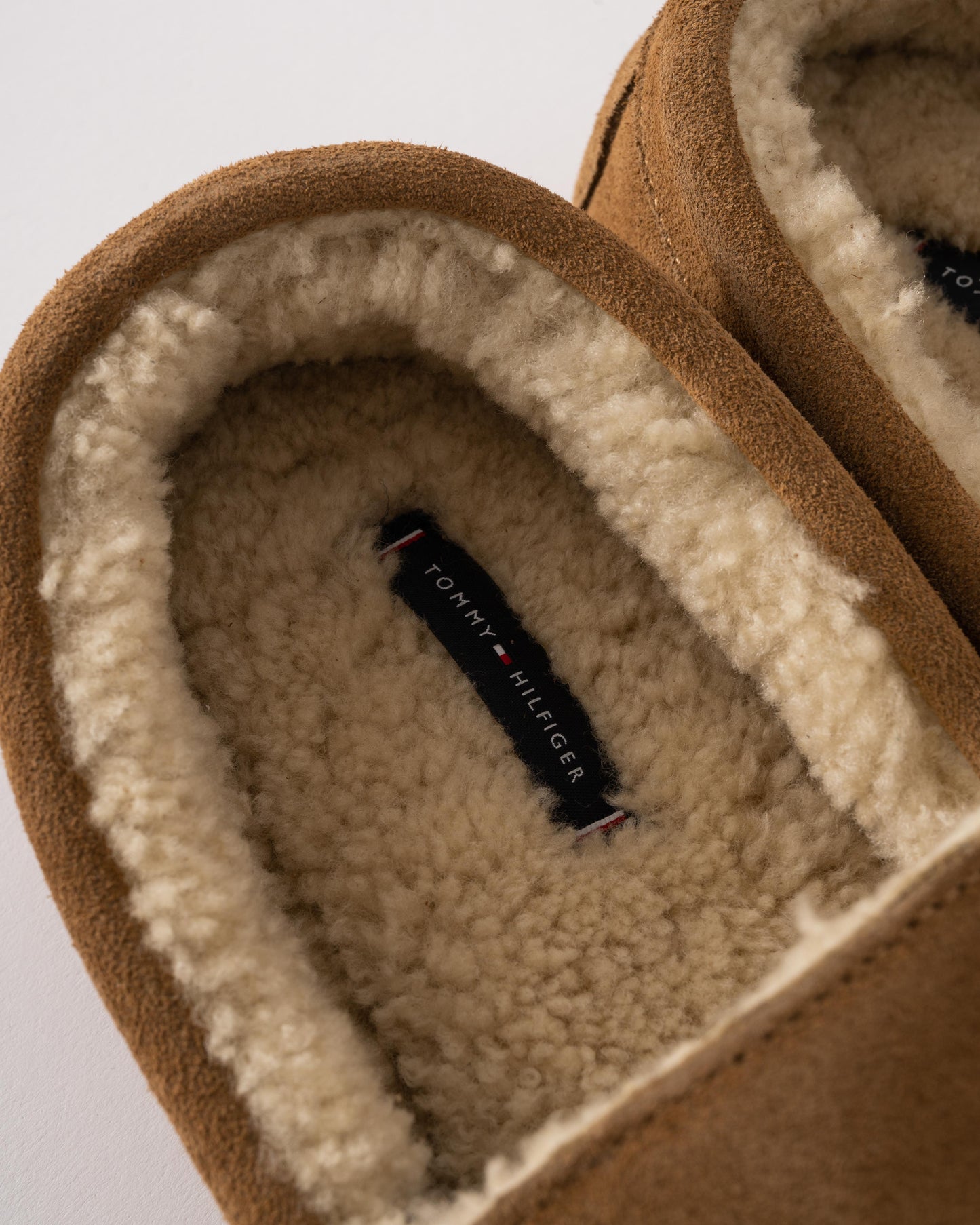 Tommy Hilfiger Suede Shirling Hilfiger Mens House Slippers - Sahara