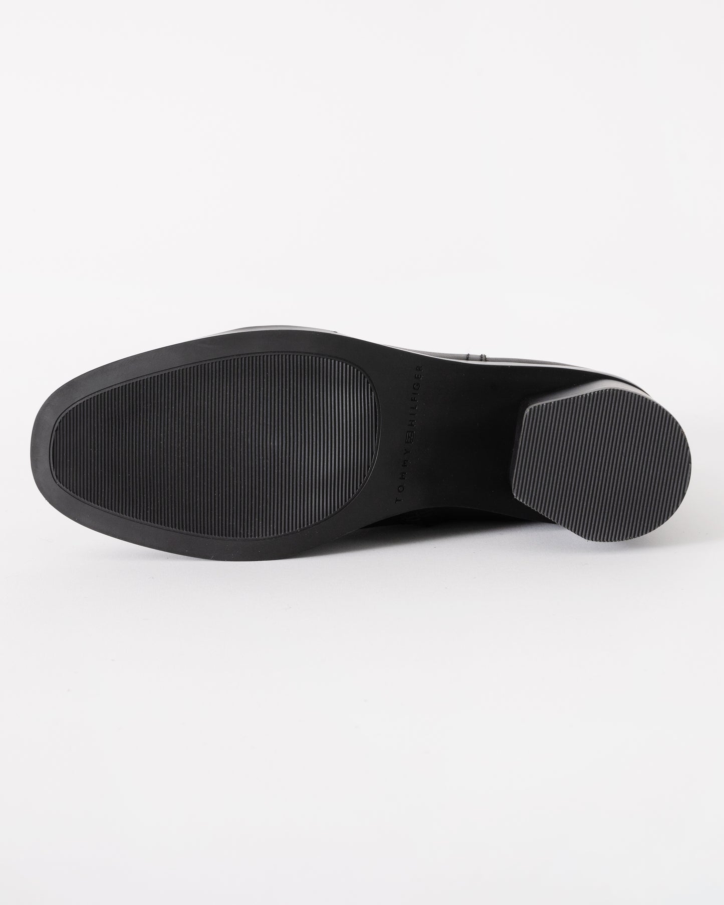 Tommy Hilfiger Womens Buckle Leather Mid-Heel Booties - Black