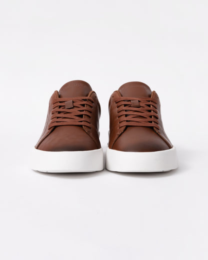 Tommy Hilfiger TH Core Leather Mens Court Trainers - Winter Cognac