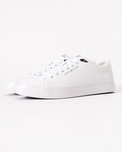 Tommy Hilfiger TH Core Low-Top Mens Vulcanised Leather Trainers - White