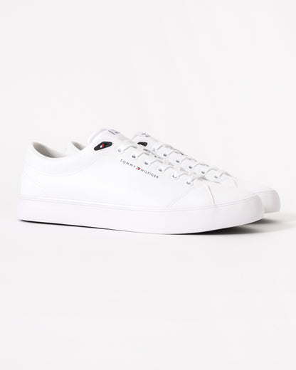 Tommy Hilfiger TH Core Low-Top Mens Vulcanised Leather Trainers - White