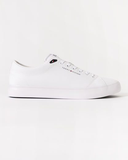 Tommy Hilfiger TH Core Low-Top Mens Vulcanised Leather Trainers - White