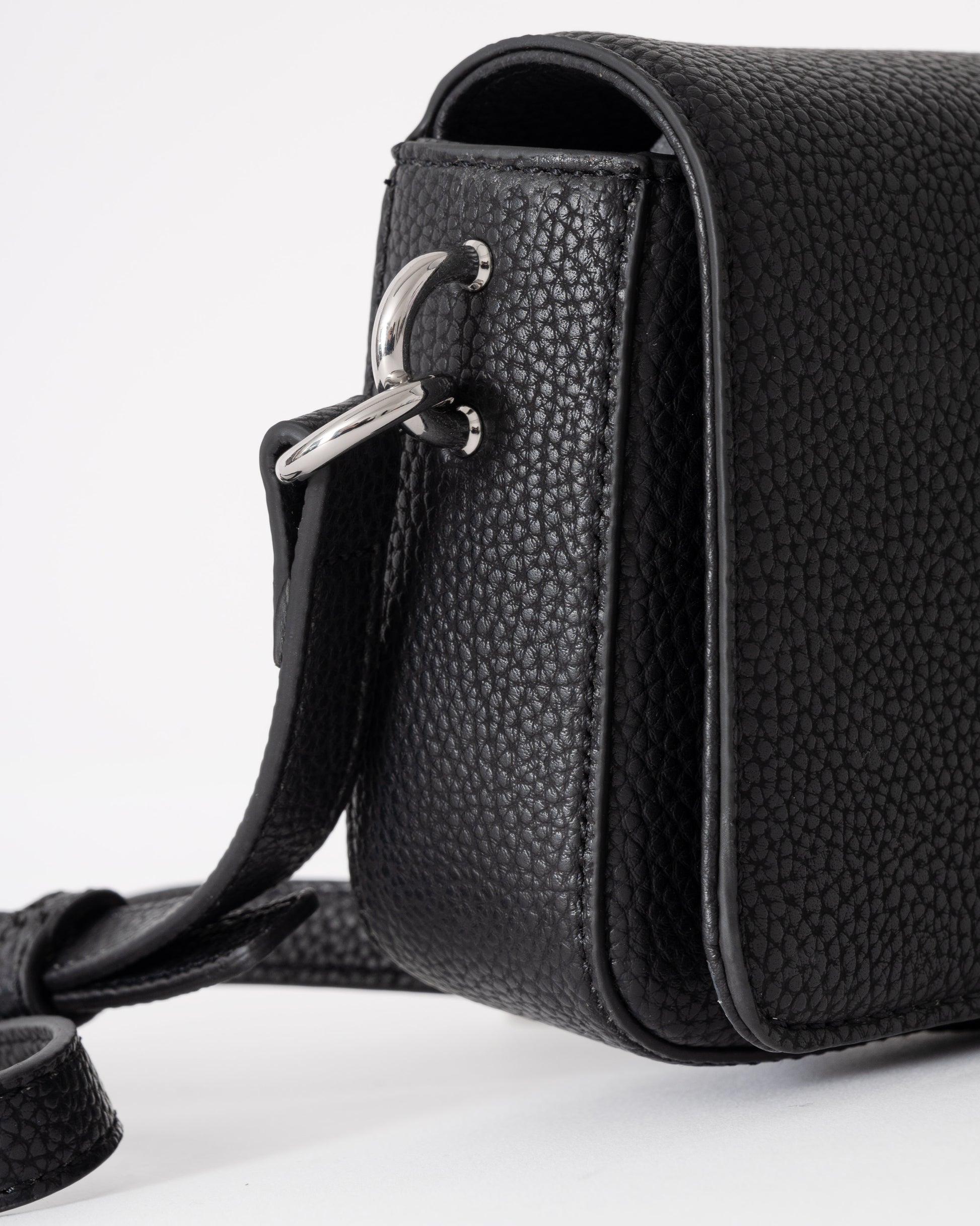 Tommy Hilfiger TH Emblem Flap Womens Crossover Bag - Black | CHO | Designer Womens Shoulder Bags