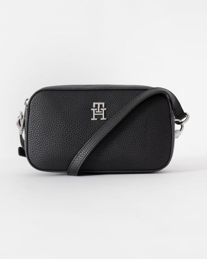 Tommy Hilfiger TH Emblem Womens Camera Bag - Black | CHO | Designer Womens Shoulder Bags