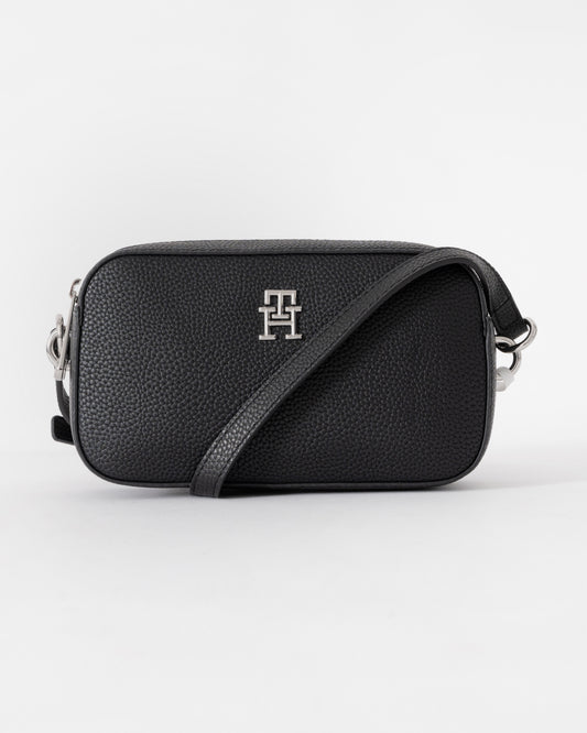 Tommy Hilfiger TH Emblem Womens Camera Bag - Black | CHO | Designer Womens Shoulder Bags