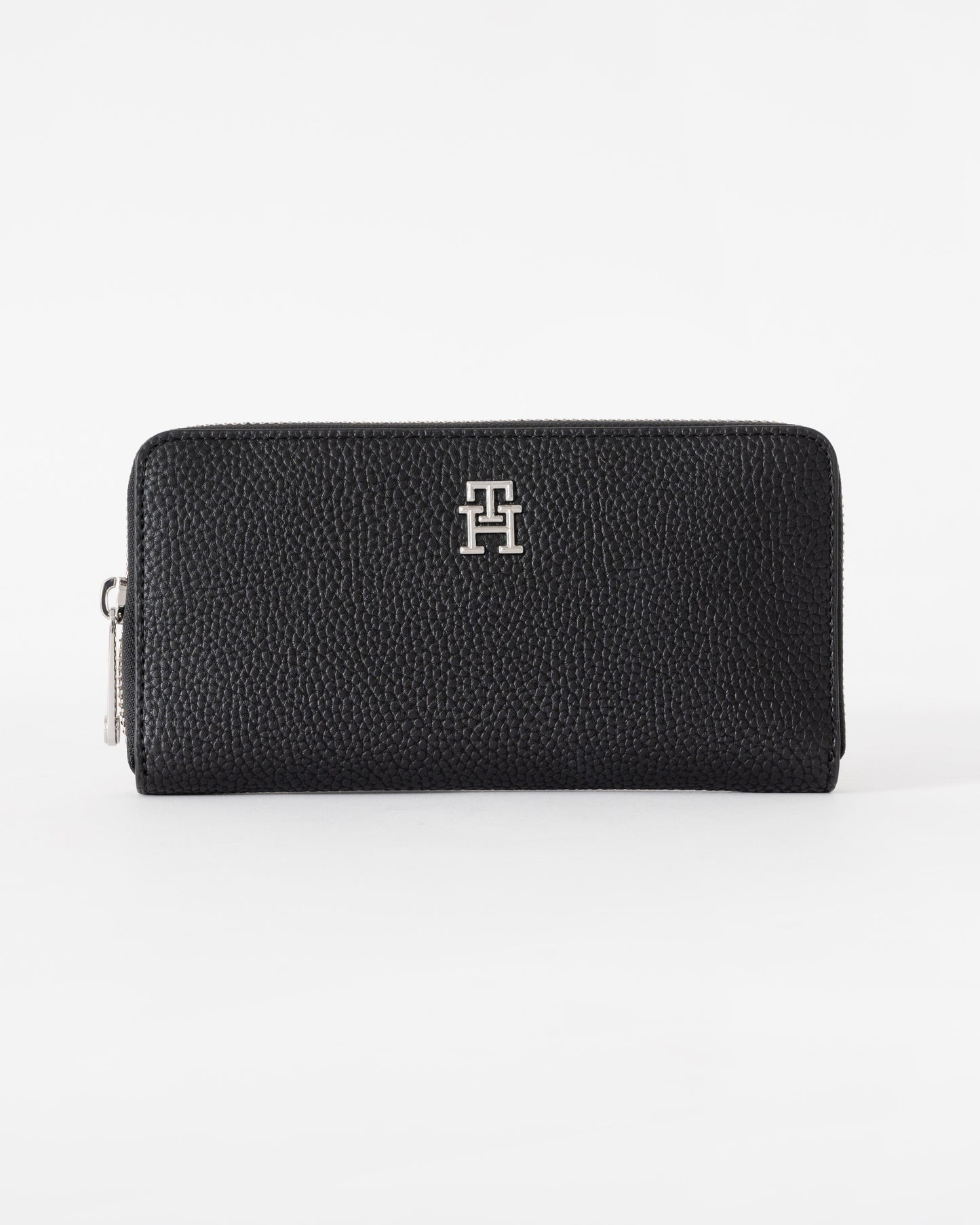 Tommy Hilfiger TH Emblem Womesn Large Zip Bag - Black | CHO | Designer Womens Shoulder Bags