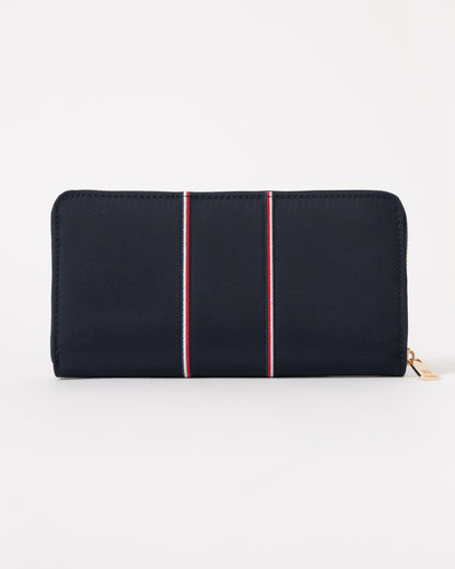Tommy Hilfiger TH Icon Corp Large Zip-Around Womens Nylon Wallet - Blue Corp