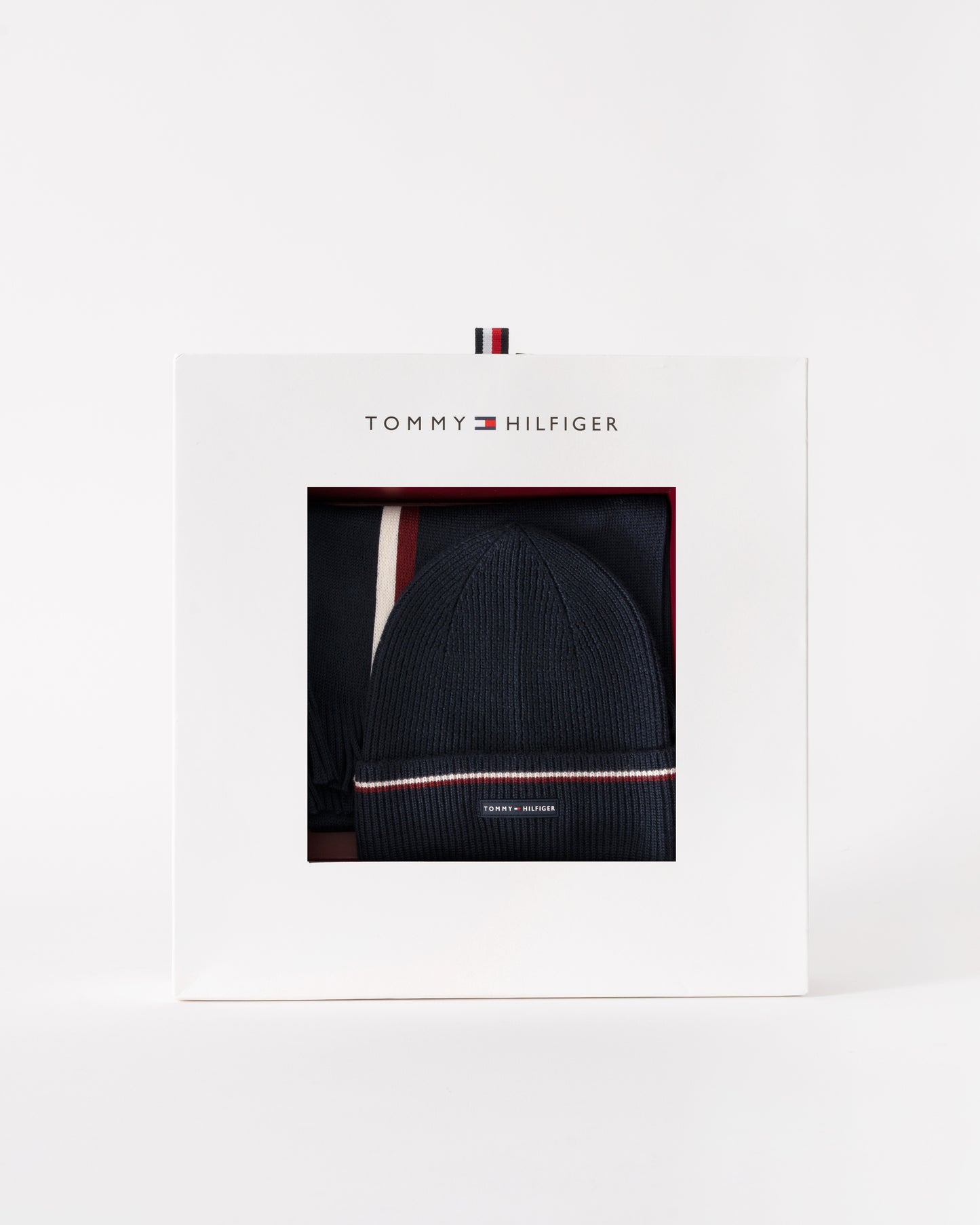 Tommy Hilfiger TH Wool Beanie &amp; Scarf Gift Set in Space Blue