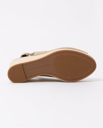 Tommy Hilfiger Womens Flag Slingback Wedge  Espadrille - Horseradish