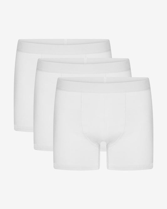 Colorful Standard 3 Pack Mens Organic Boxer Briefs - Optical White