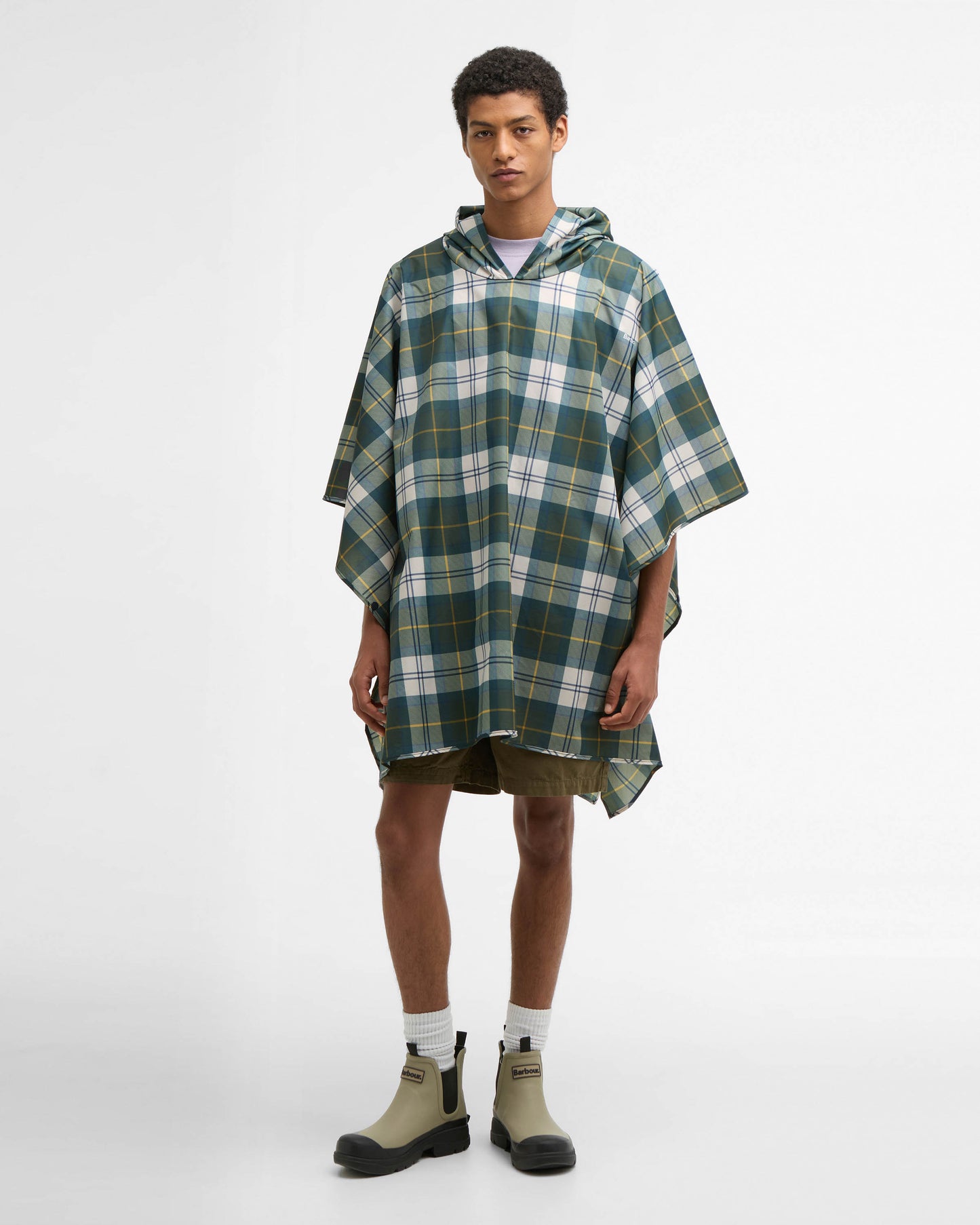 Barbour Unisex Tartan Showerproof Poncho - Ancient Tartan | CHO | Designer Unisex Rain Coats