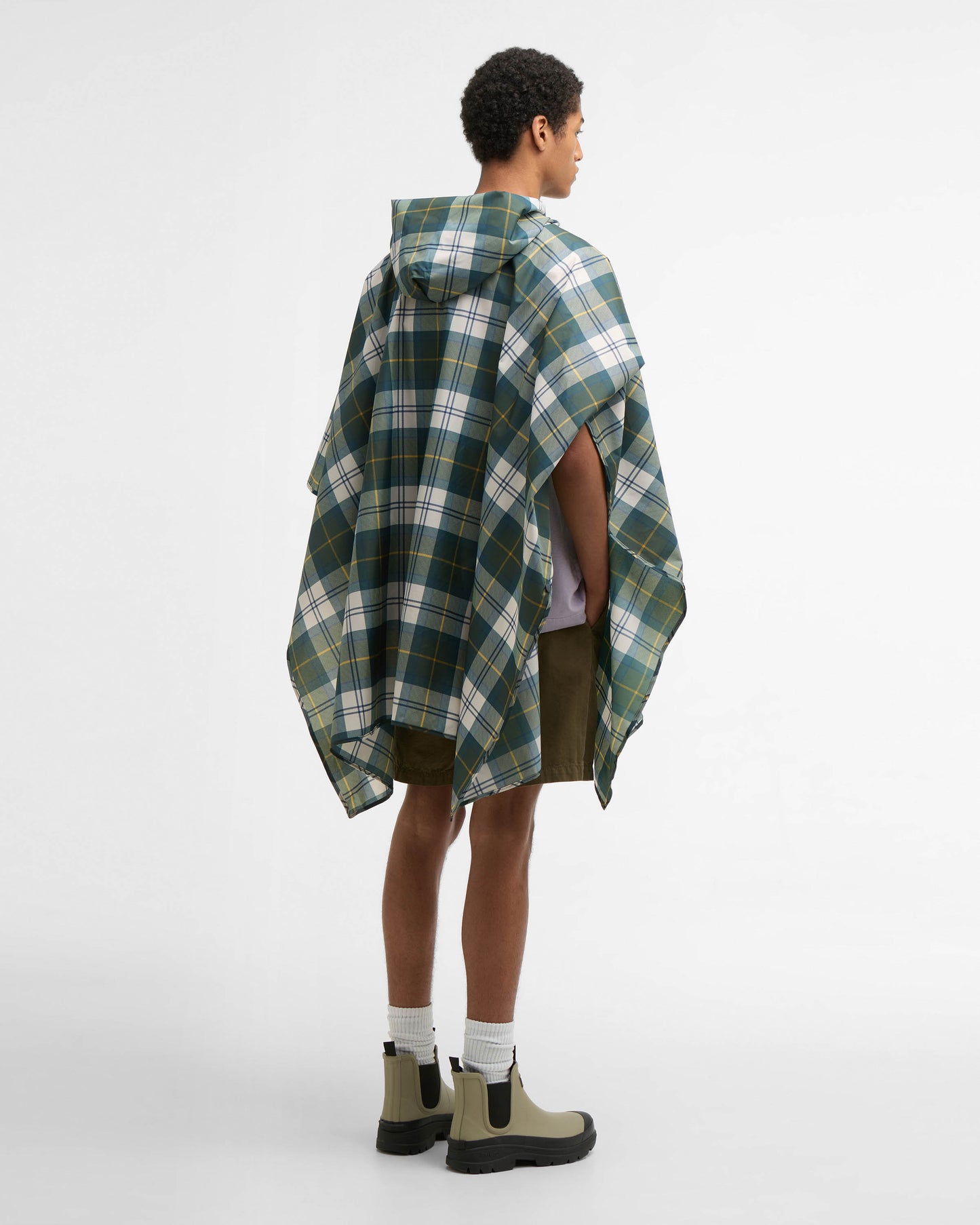 Barbour Unisex Tartan Showerproof Poncho - Ancient Tartan | CHO | Designer Unisex Rain Coats