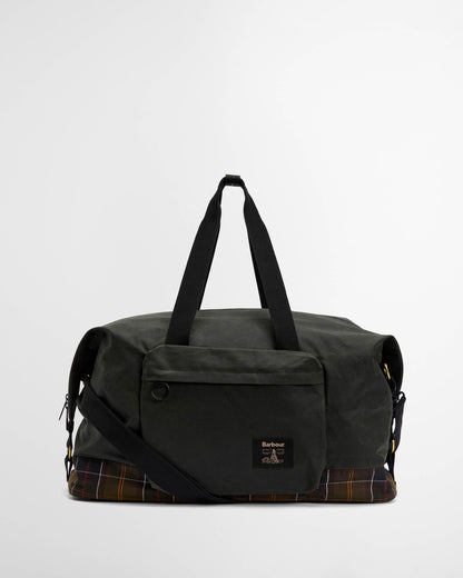 Barbour Field Unisex Wax Holdall - Sage/Classic | CHO | Designer Unisex Duffel Bags