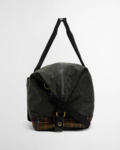 Barbour Field Unisex Wax Holdall - Sage/Classic | CHO | Designer Unisex Duffel Bags