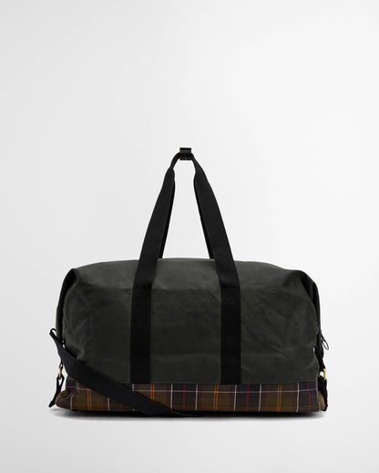 Barbour Field Unisex Wax Holdall - Sage/Classic | CHO | Designer Unisex Duffel Bags