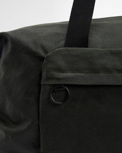 Barbour Field Unisex Wax Holdall - Sage/Classic | CHO | Designer Unisex Duffel Bags