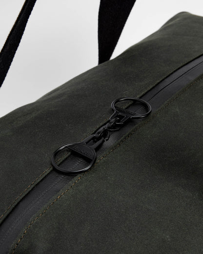 Barbour Field Unisex Wax Holdall - Sage/Classic | CHO | Designer Unisex Duffel Bags