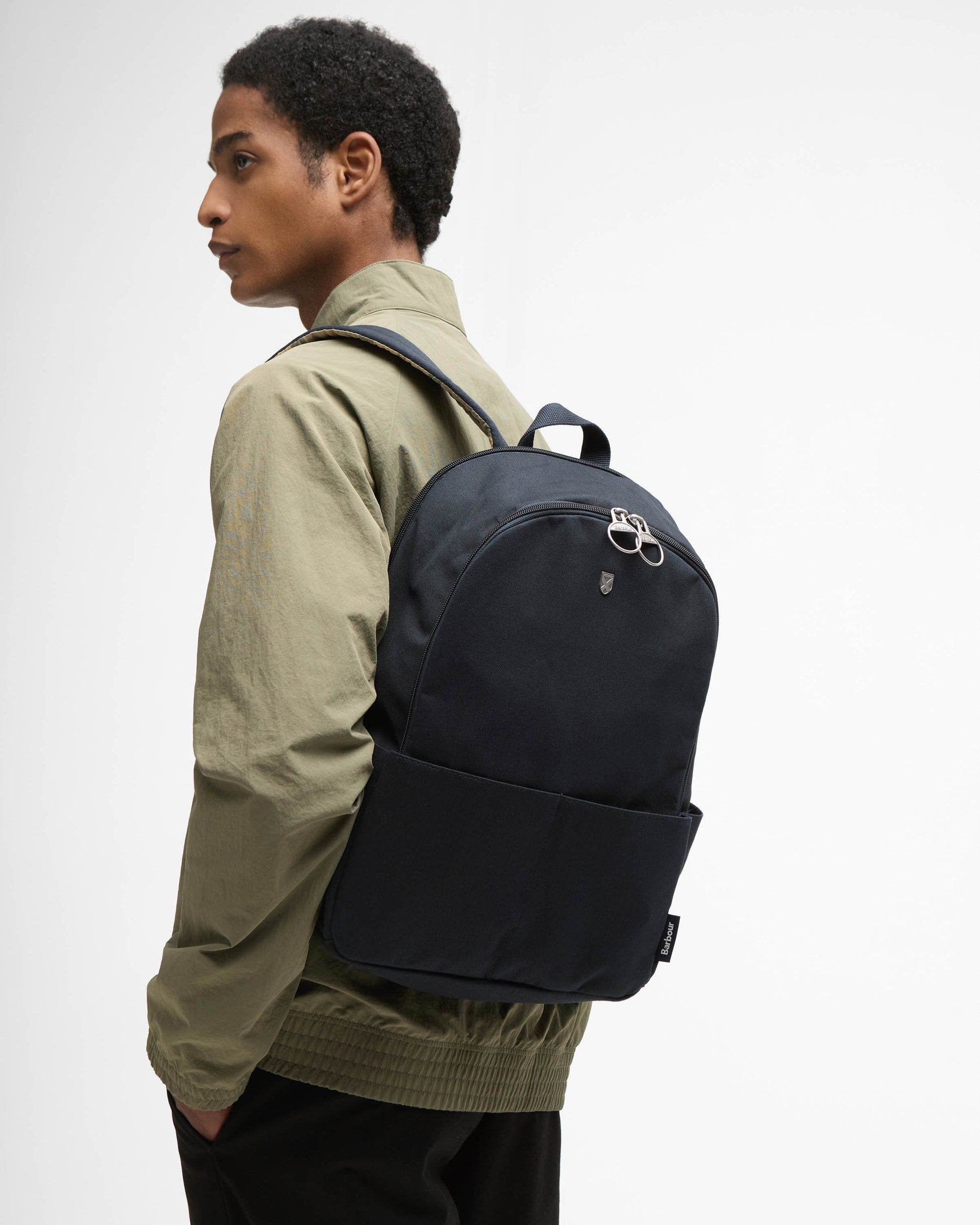Barbour Cascade Mens City Bag - Navy | CHO | Designer Mens Bags