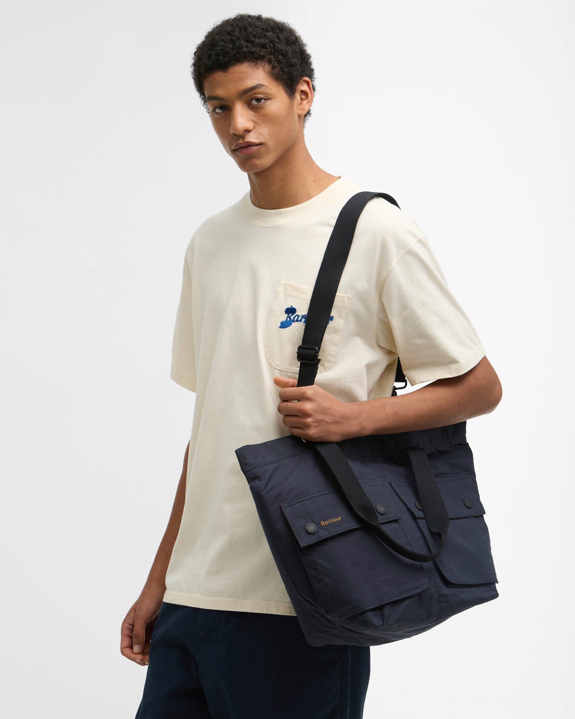 Barbour Transport Carry All Tote Bag - Navy | CHO | Designer Unisex Bags