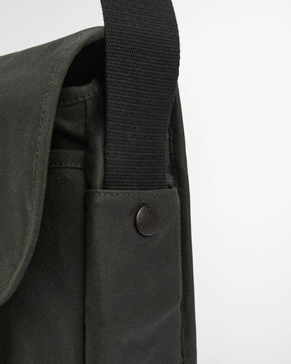 Barbour Field Wax Riever Crossbody Bag - Sage | CHO | Designer Unisex Cross Body Bags