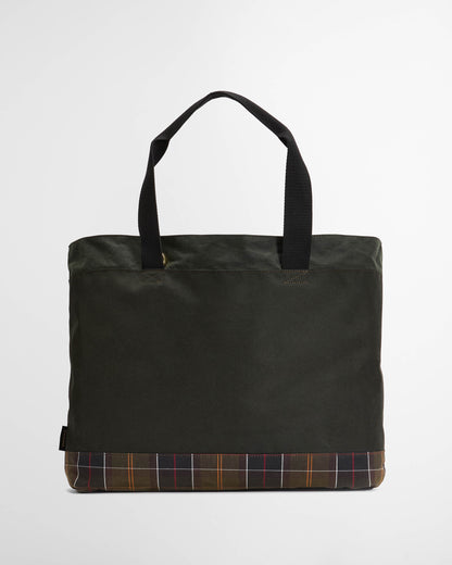 Barbour Field Wax Tote Bag - Sage/Classic | CHO | Designer Unisex Tote Bags