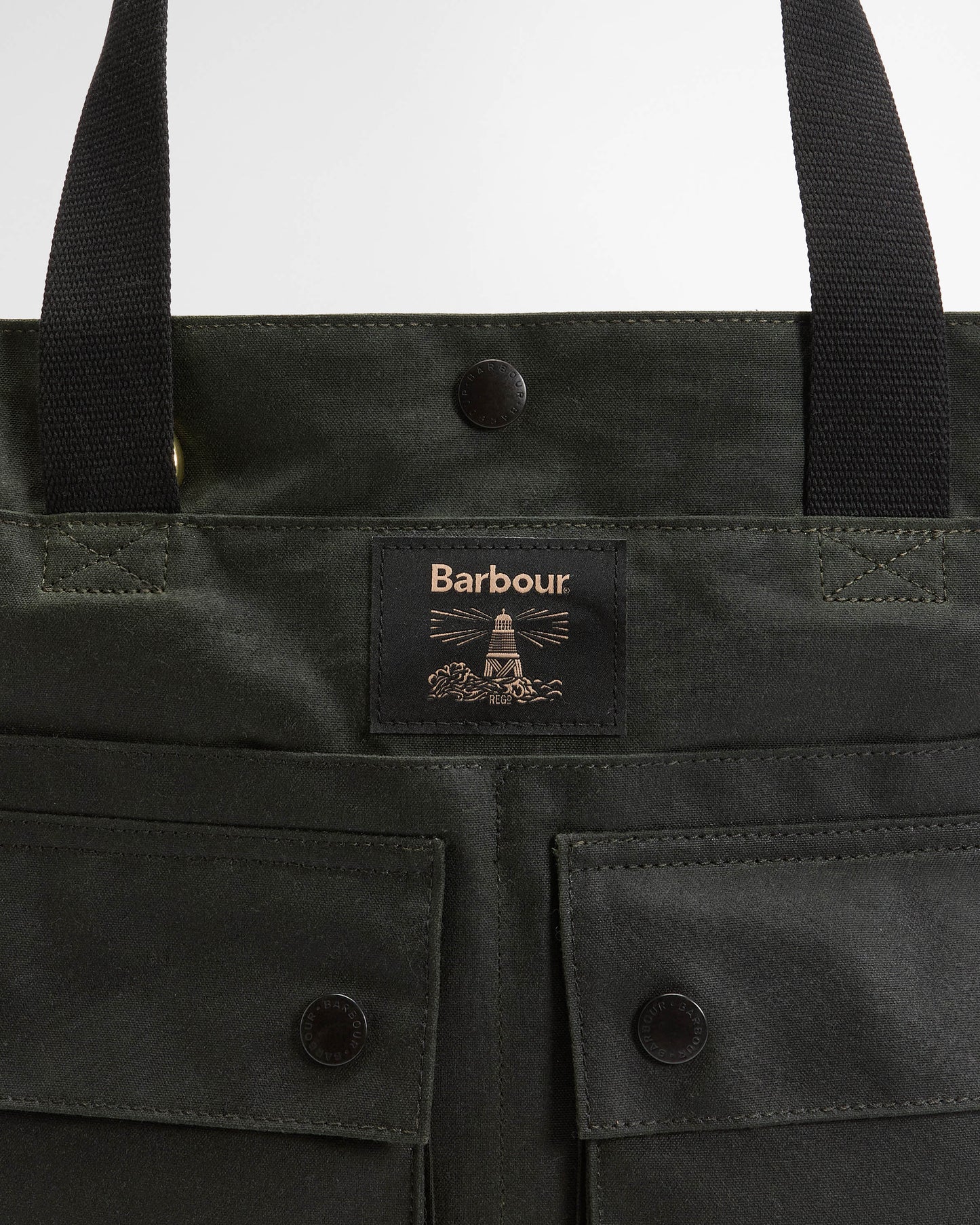 Barbour Field Wax Tote Bag - Sage/Classic | CHO | Designer Unisex Tote Bags