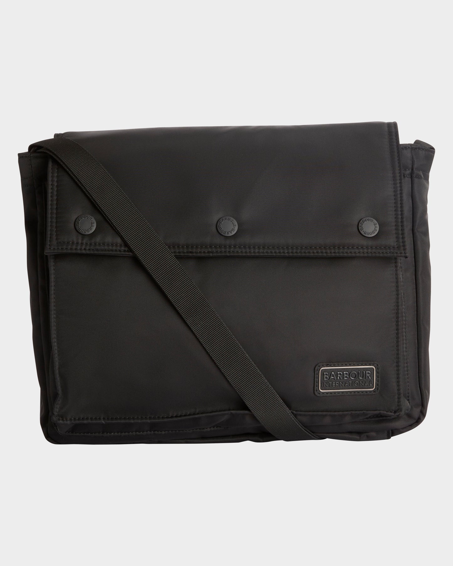 Barbour International Daleson Messenger Crossbody Bag - Black | CHO | Designer Unisex Cross Body Bags