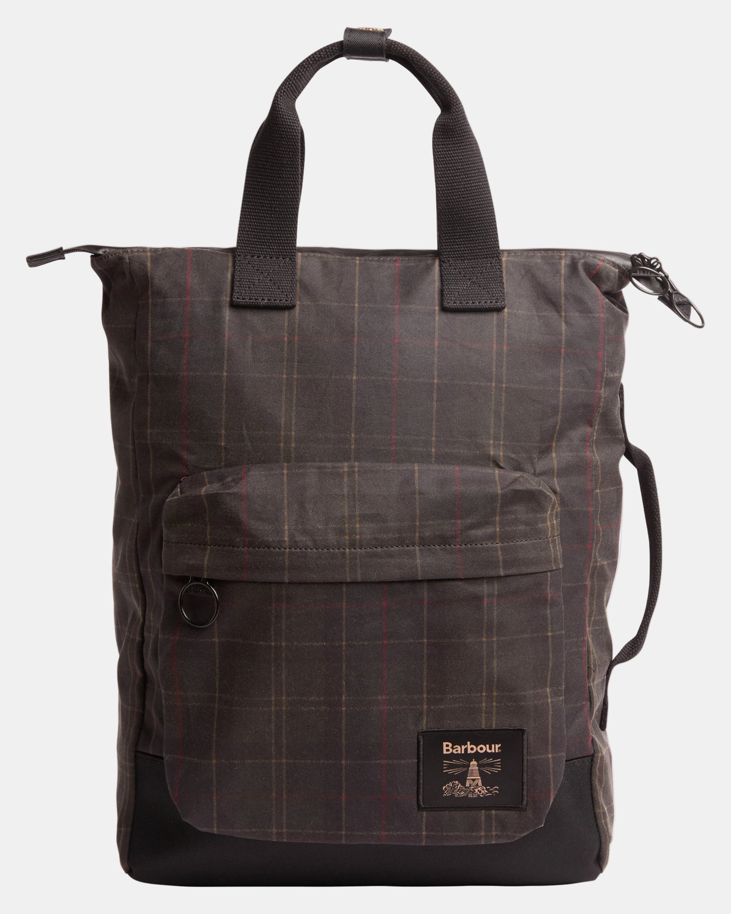 Barbour Field Tartan Wax Backpack - Dark Classic Tartan | CHO | Designer Unisex Backpacks