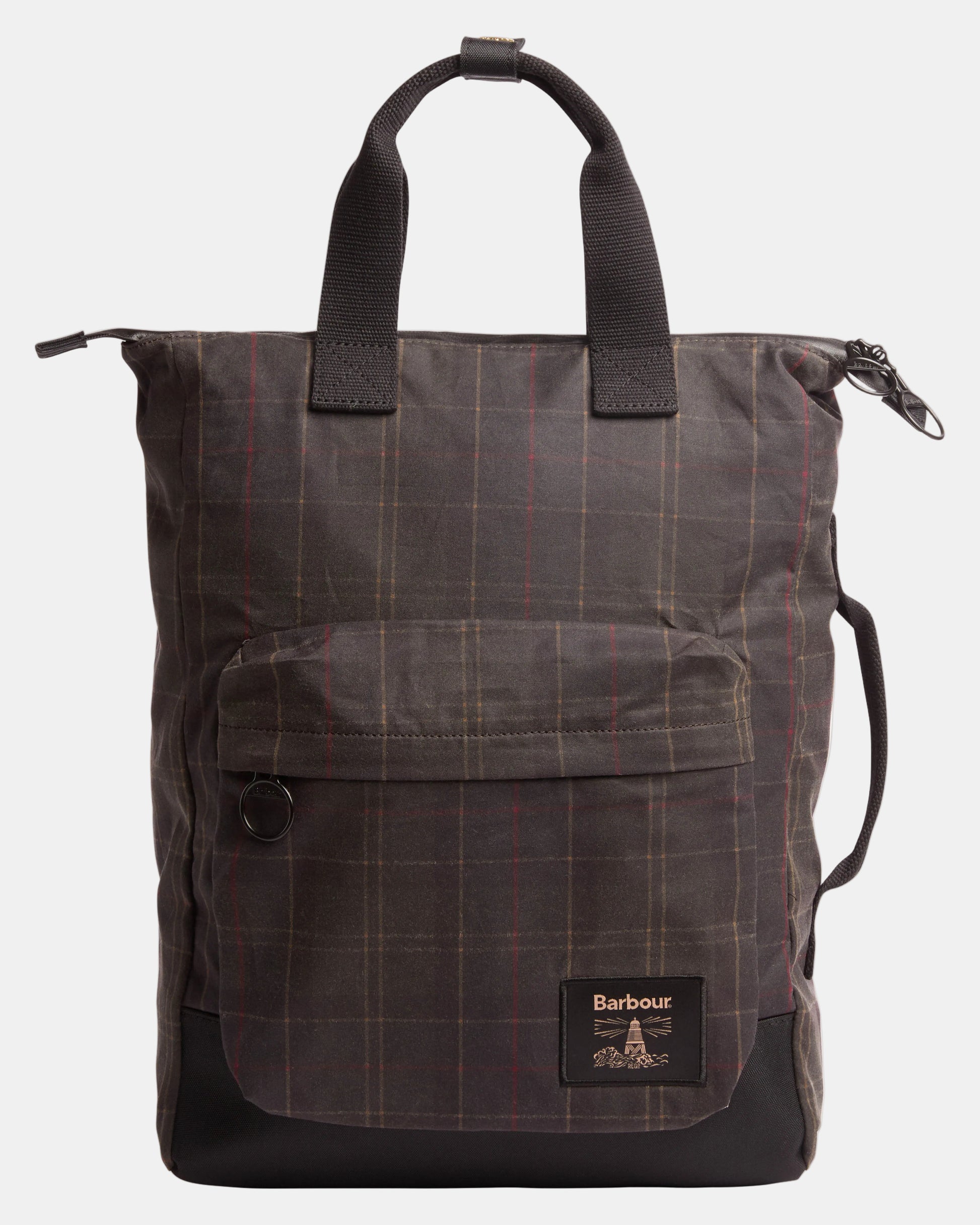 Barbour Field Tartan Wax Backpack - Dark Classic Tartan | CHO | Designer Unisex Backpacks