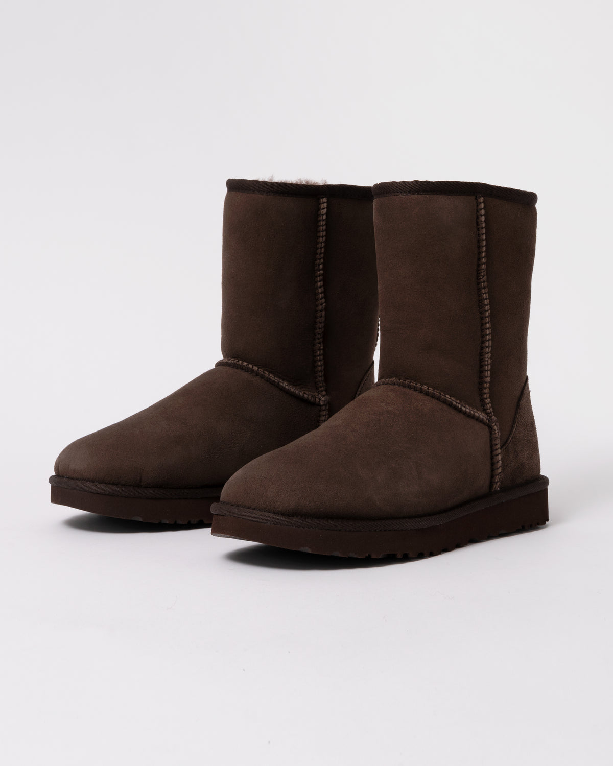 Studio photograph showing UGG Classic Short II Womens Boots in Dusted Cocoa