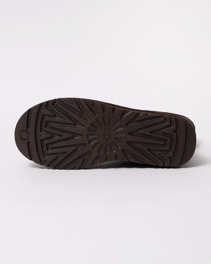 Studio photograph showing sole of UGG Classic Short II Womens Boots in Dusted Cocoa
