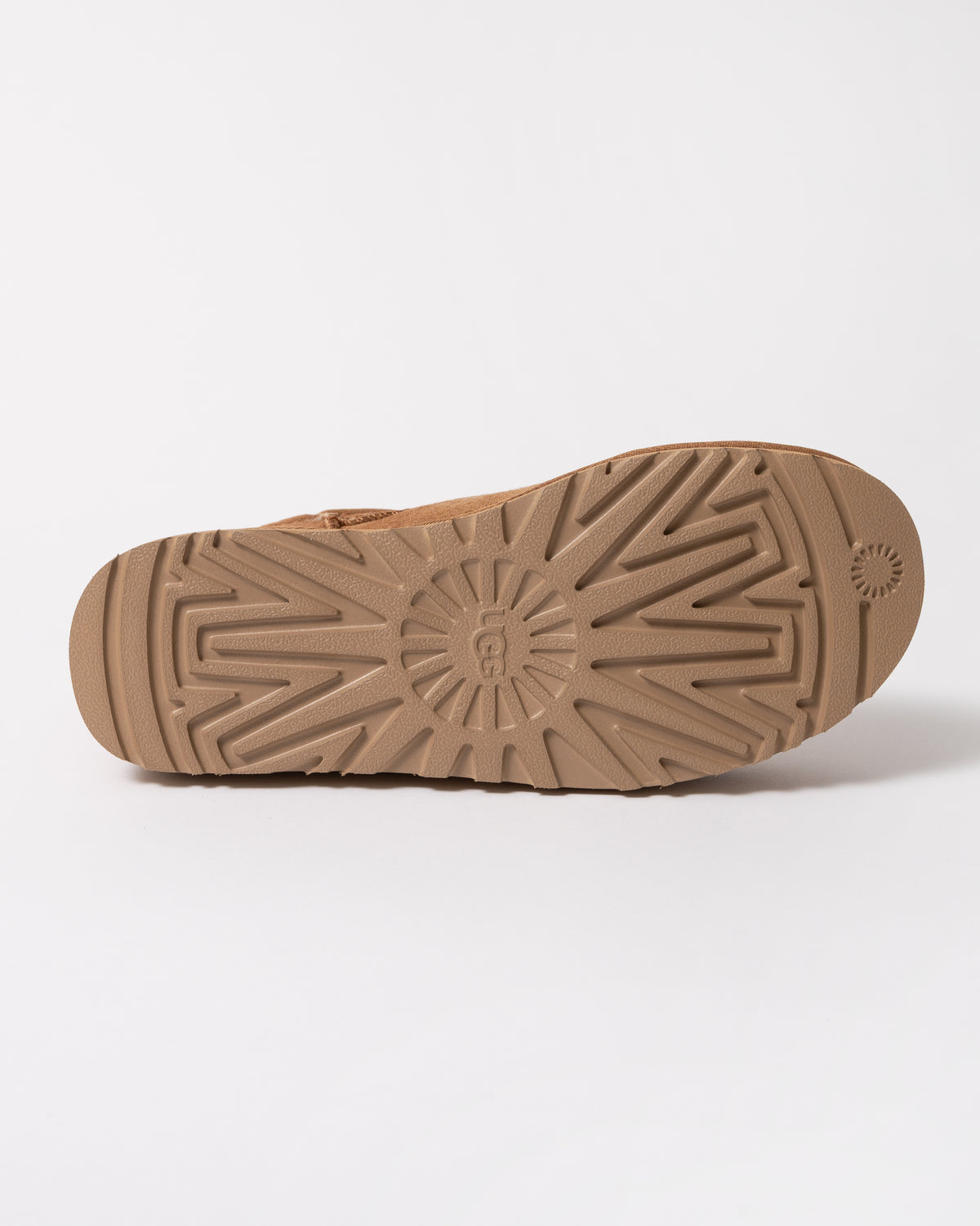sole of a UGG Classic Ultra Mini Womens Boot in Chestnut