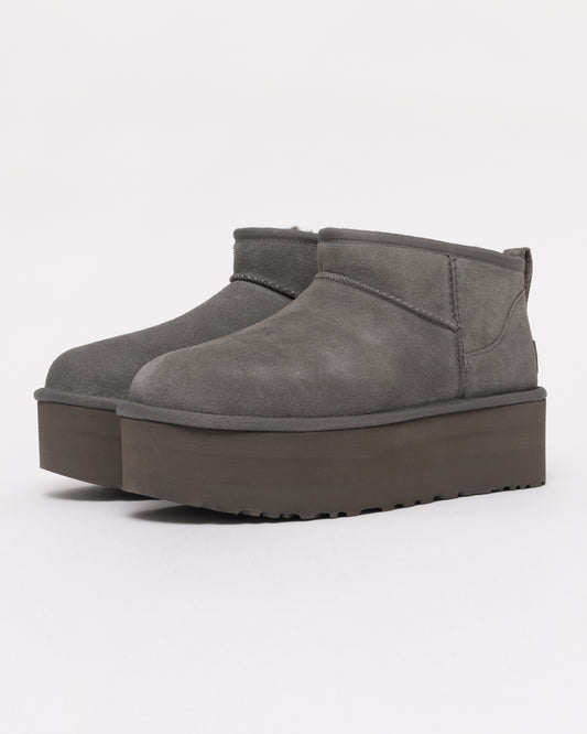 UGG Classic Ultra Mini Womens Platform Boot - Charcoal
