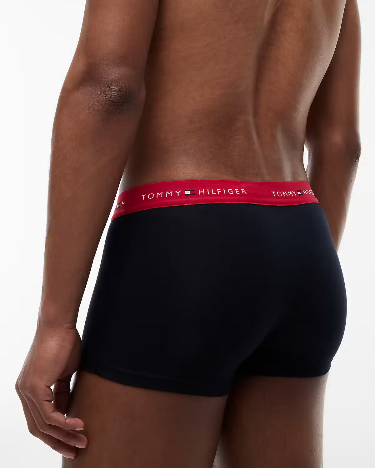 Tommy Hilfiger 3 - Pack Logo Waistband Mens Trunks - Primary Red/White/Desert Sky | CHO | Designer Mens Underwear