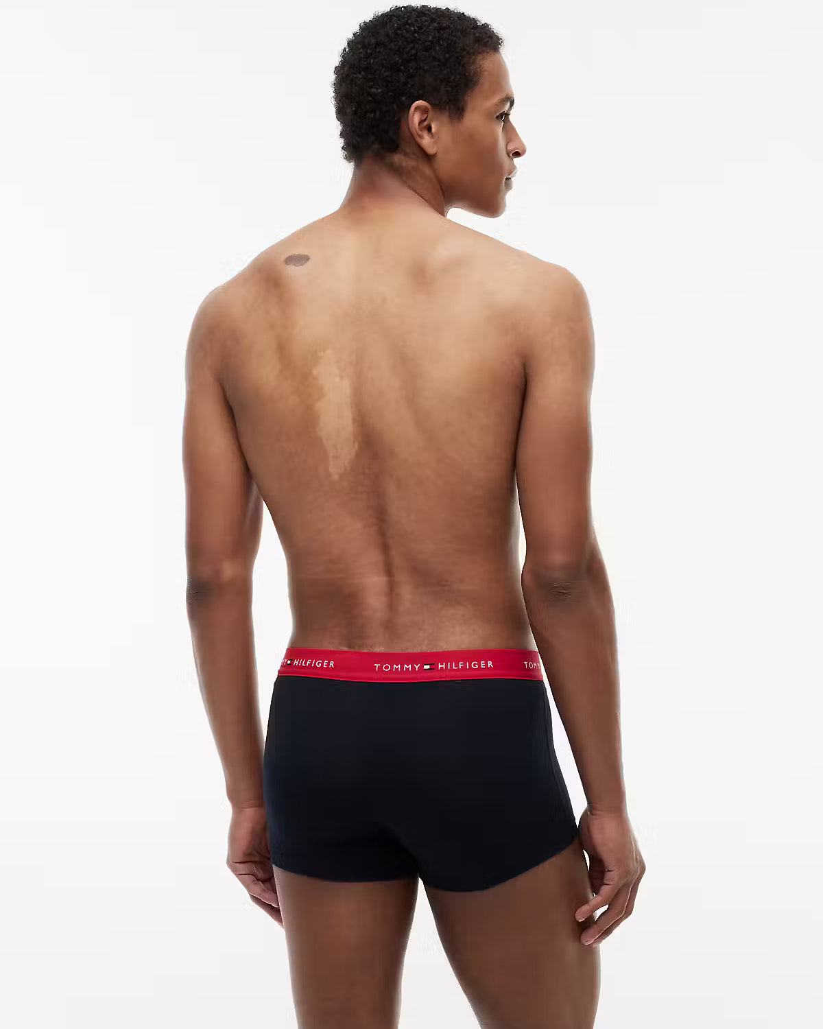 Tommy Hilfiger 3 - Pack Logo Waistband Mens Trunks - Primary Red/White/Desert Sky | CHO | Designer Mens Underwear