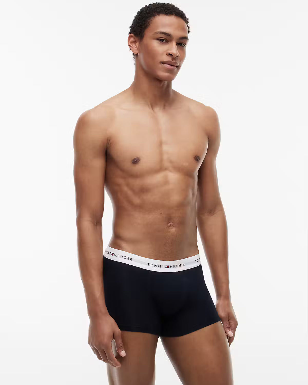 Tommy Hilfiger 3 - Pack Logo Waistband Mens Trunks - Primary Red/White/Desert Sky | CHO | Designer Mens Underwear