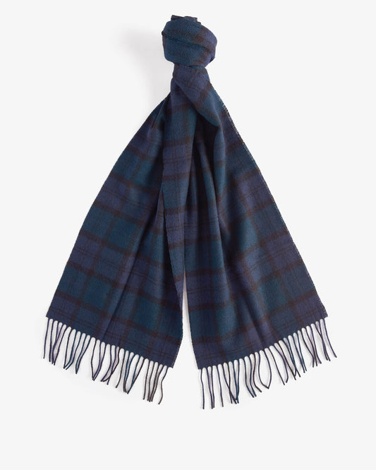 Barbour Tartan Unisex Lambswool Scarf - Black Watch