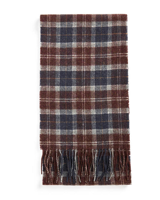 Barbour Tartan Unisex Lambswool Scarf - Midnight Oak Tartan