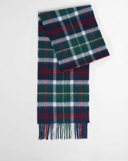 Barbour Merino Cashmere Tartan Scarf - Evergreen Tartan | CHO | Designer Unisex Scarves