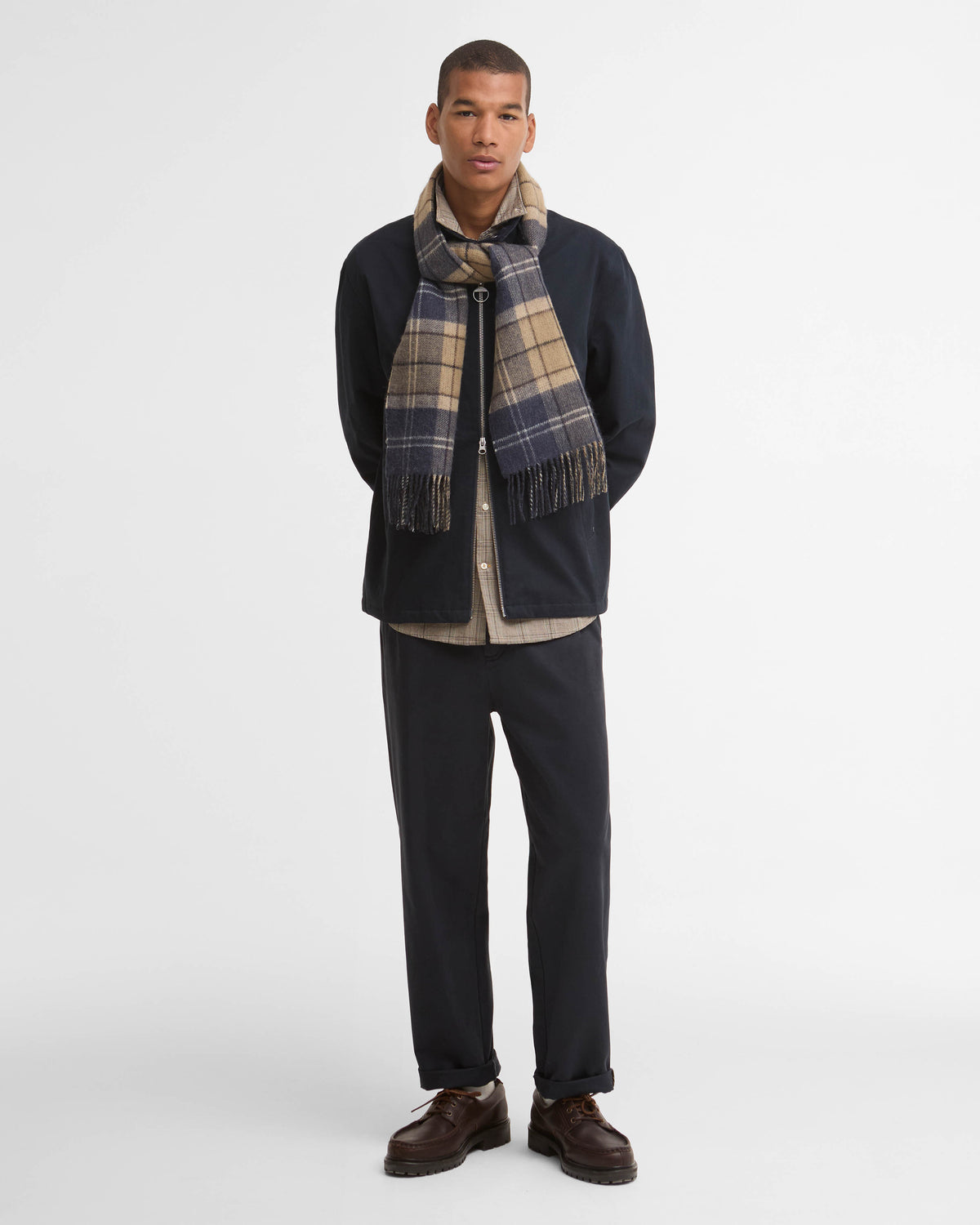 Barbour Dramside Reversible Scarf - Birchwood Dress Tartan | CHO | Designer Unisex Scarves